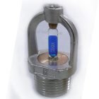 Yangın algılama sprinkler başlığı, yangın algılayan cam tüp ve metal yapı ile.